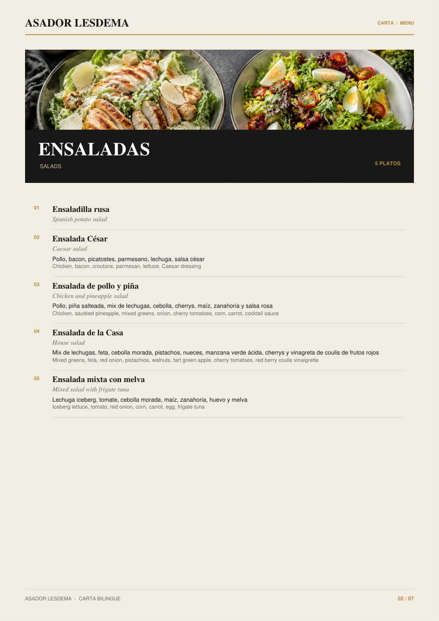 Imagen ilustrativa de Ensaladas