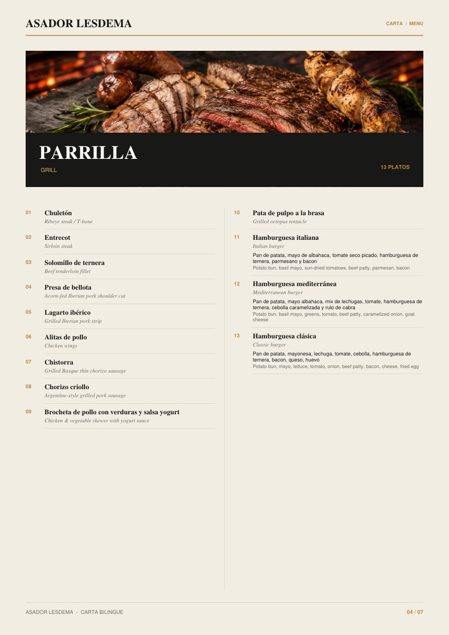 Imagen ilustrativa de Parrilla